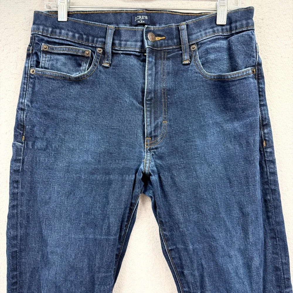J.CREW Flex Jeans Mens 31x32 Blue‎ Denim Pants Casual Wear Mid Rise Straight Leg